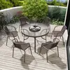 Mesas y Sillas de Exterior para Jardín, Patio, Balcón, Cafetería de Ratán para Ocio, Juego de Sillas de Café Impermeable y a Prueba de Sol