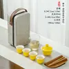 Juego de Té Portátil de Porcelana Blanca tipo Cápsula Juego de Té Kung Fu Taza de Té de Viaje Una Tetera Tres Tazas Regalo con Logo para Regalar
