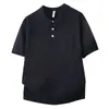 2026 Verano Nuevo Polo Estilo Coreano Camiseta de Punto para Hombre Retro Americano Color Sólido Cuello Campana Manga Corta Moderno