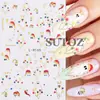Pegatinas para uñas de Halloween Bordes dorados lindos Fantasma Calabaza Telaraña Floral Dibujos animados Atmósfera festiva Impermeable