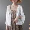 Cárdigan hueco de punto para mujer, prenda exterior de primavera y verano, top fino, camisa de encaje, camisa protectora solar, camisa para aire acondicionado, chal versátil