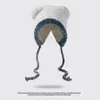Chapéu de Lã Trançado de Pelúcia de Novo Estilo para Mulheres 2026, Chapéu de Lã Moderno à Prova de Vento, Circunferência Craniana Grande, Chapéu Quente para Cobrir a Cabeça, Versátil
