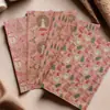 Papel de Presente Vintage Rosa Natal Amarelo Couro Cowhide Criativo Coração de Menina Papel Decorativo