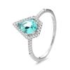 Anillo de plata esterlina S925 cruz espejo comercio exterior europeo y americano boda compromiso circonita anillo plata esterlina anillo ins moda joyería de plata