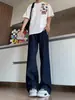 Jeans retro azules estilo americano para hombre, nueva colección 2026, pantalones de pierna ancha de corte limpio, pantalones rectos holgados, moda masculina