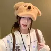 Gorra de Pato de Dibujo Animado para Perro Enfadado Peludo para Mujer, Boina Cálida de Invierno para Cabeza Grande de Estudiante, Gorra de Béisbol Versión Grande