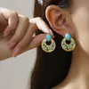 E-commerce Transfronteiriço Europeu e Americano Novos Produtos Mais Vendidos Brincos Femininos, Popularidade no Comércio Exterior Moda Retrô Criativa Brincos Femininos