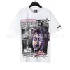 Rua Principal Hip Hop Grafite Rua Transfronteiriça Comércio Exterior Casual Americano Desenho Animado Estampa de Letras Camiseta de Manga Curta Moda Masculina e Feminina