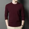 Suéter Puyuan 100% Lana Pura Cálido y Resistente al Frío para Hombre, Nuevo Otoño e Invierno Engrosado de Cuello Redondo Capa Base Suéter para Hombre