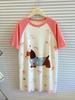 Camisón Largo Fino de Verano para Niños Camisón Casual de Encaje de Seda Helada de Manga Corta Pijama de Dibujos Animados para Bebé Ropa para Aire Acondicionado