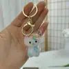 Llavero Acrílico Relleno de Aceite Sanrio Lindo Kuromi Botella de Arena Líquida Colgante de Dibujos Animados para Estudiantes Pequeño Regalo Al por Mayor