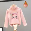 Camiseta Interior de Terciopelo Transfronteriza para Niños y Niñas Otoño e Invierno Engrosada Cálida Todas las Combinaciones Top Primavera y Otoño Nueva Ropa Infantil de Manga Larga
