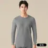 Langsha Ropa de Otoño de Algodón Puro Camisa Top de Lana y Algodón para Hombre Otoño Invierno Antibacteriano Pieza Única Capa Base Ajuste Delgado Delgado Cálido Ropa Interior