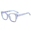 Nuevo marco TR gafas anti luz azul para mujer cuadradas moda marco para gafas de miopía simple europeo y americano INS gafas lisas