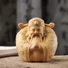 Venta Directa de Figuras Talladas de Sándalo Dorado del Dios de la Riqueza para Decoración de Escritorio o Entrada, Decoración de Oficina, Venta al por Mayor y Dropshipping desde el Fabricante