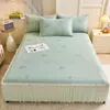 Novedad Primavera/Verano 2026 Polietileno Sensación Fresca Perlas de Hielo Estilo Coreano Encaje Jacquard Estilo Falda de Cama Esterilla Refrigerante Juego de Tres Piezas