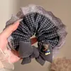Goma para el pelo con estampado estilo Academia Melard para mujer, scrunchie de satén con malla de estampado de leopardo vintage, banda elástica de alta elasticidad y duradera