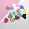 Accesorios de joyería DIY hechos a mano Material Color caramelo Aleación Pintura Melocotón Corazón Colgante Amor Llavero casero Colgante