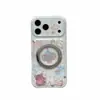 Funda Brillante con Nota Musical de Lunares Elefantito para Apple 18 Pro Max, Soporte para iPhone 17, Lindo 16 Estilo Coreano
