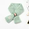 [Sonrisa] Versión coreana de imitación de pelo de conejo Rex bufanda de peluche Harajuku para mujer cálida de invierno gruesa para el cuello bufanda de estudiante de moda