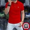 Polo de alta gama para hombre, de manga corta, con solapa, de algodón perlado, cómodo y transpirable, de media manga para hombre, nueva moda de verano