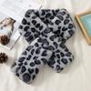 Cachecol Leopardo Transfronteiriço Moda Feminina Outono e Inverno Combina com Tudo Pele Sintética de Coelho Rex Leopardo Pelúcia Espesso Quente Pescoço Gola de Pele