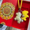 Accesorios de Llavero de Oro Puro 999 Año Nuevo del Caballo, Serie Año Nuevo del Caballo, Artículos Populares Chapados en Oro, Regalos de Negocios para Novia