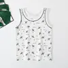 2025 Verão Finos Coletes de Algodão Puro para Crianças Meninos e Meninas Tops Básicos de Algodão Penteado Camisetas sem Manga para Adolescentes
