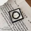 Caixa de bandeja de madeira estilo francês preta, caixa de exibição de pulseira, caixa de armazenamento de anéis e brincos, suporte de exibição de joias, acessório para fotos.