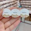 Juego de Seis Pendientes de Plata S925 con Aguja de Plata y Circonita en Forma de Corazón, con Diseño Único y Estilo Elegante de Celebridad de Internet, Pendientes Versátiles