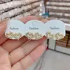 Pendientes de Corazón de Circonita Elegantes y de Moda Estilo Coreano, Pendientes de Tres Piezas de Aguja de Plata Versátiles de Nicho Celebridad de Internet con Sentido del Diseño