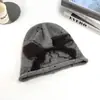Gorro holgado de jacquard japonés fino de invierno, versátil coreano, para circunferencia de cabeza grande, gorro frío de punto de lana de lujo ligero para mujer