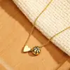 Collar con Colgante de Corazón de Cobre de Fútbol y Béisbol de Estilo Nuevo Europeo y Americano Transfronterizo Unisex Lujo Ligero Collar Dorado