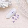 Mini Estrela Estrela Liga de Metal Joias para Nail Art Cor Macaron Cruz Quatro Estrelas Masculina Decoração de Unha de Metal