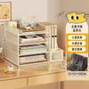 Suporte para Armazenamento de Arquivos, Organizador de Mesa com Múltiplos Compartimentos, Caixa de Armazenamento para Pastas A4, Porta-Documentos, Organização de Escritório