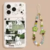 Capa de celular transparente com tema de gato adequada para Apple 17, nova capa macia para iPhone 16 Pro Max, 15 estilo floresta, 14 fofa, 13