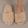 Pantuflas de Algodón, Pantuflas de Invierno de Pelo Largo, Pantuflas Peludas de Interior para Mujer, Nuevo Estilo Primavera y Otoño 2025, Pantuflas de Invierno de Felpa