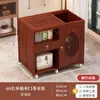 Mesa Giratoria de Té Móvil para Uso Doméstico, Mesa de Té Pequeña con Tetera Integrada, Juego de Mesa y Sillas de Té para Balcón, Juego de Té, Mesa para Preparar Té