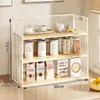 Estante de Almacenamiento de Escritorio de Gran Capacidad y Estante de Almacenamiento de Tazas por Niveles, Gabinete Lateral, Gabinete Multifuncional de Almacenamiento de Tazas de Té para la Sala de Estar