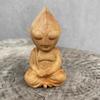 Madera de Ciprés Meditación Ultraman Tiga Pie de Mano Dibujos Animados Artesanías de Madera Creativos Pequeños Adornos 8*3.5