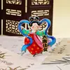 Ímã de Geladeira de Desenho Animado Versão Q da Dama da Dinastia Tang Estilo Chinês Magnético Fofo Servente do Palácio Lembrança de Viagem de Xi'An Ímã de Geladeira