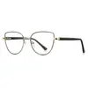 Gafas Anti-Luz Azul Transfronterizas 3193 Marco de Aleación Ligero y Resistente Estilo Cat-Eye Elegante Francés Gafas Ópticas para Mujer Que Modifican la Forma del Rostro