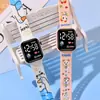 Reloj Electrónico LED Estudiante Impresión Color Tierra Dibujo Animado Nuevo Transfronterizo Cuadrado Impresión Moda Y1 Reloj Electrónico de Llave