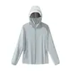 Ropa de Protección Solar de Seda de Hielo con Visera Negra de Goma de Cobertura Total M-XL para Hombres y Mujeres, Estilo Pareja, Cremallera YKK, Parche Físico de Alta Calidad