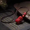 Colgante de Arena Dorada Púrpura Natural Estilo Étnico Pixiu para Hombres y Mujeres, Mineral Original Cinabrio Fortuna Adorno Vintage Accesorio