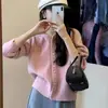 Cárdigan de Punto con Capucha de Manga Larga Estilo Retro Perezoso Coreano Otoño e Invierno Nuevo Diseño de Color Sólido Holgado Chaqueta Suéter