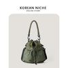 Bolso de Hombro Plegado Único de Tela Oxford para Mujer, Bolso Cruzado Casual de Gran Capacidad para el Día a Día, Bolso Cubo Moderno y Versátil