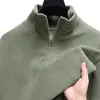 Sudadera Versátil Transfronteriza Mitad Otoño e Invierno con Cremallera Cuello Alto Más Terciopelo Europeo y Americano 2025 Tendencia Nueva Camisa de Manga Larga para Hombre