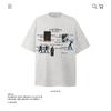 250 gramos de algodón pesado marca de moda retro americana lavada vieja camiseta de manga corta de verano suelta de media manga al por mayor para hombre y mujer