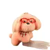 Nuevo Perrito de Peluche Famoso en Internet con Gafas Colgante Animal de Dibujos Animados Llavero de Bolsa Muñeco Suministro al por Mayor